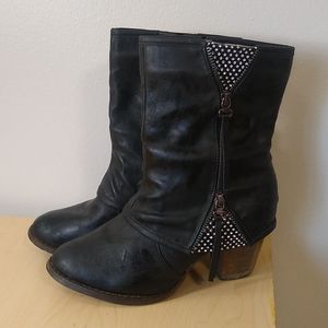 Vanity | Grey Bling Ankle Boots